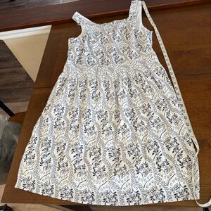 LOFT Navy and White Floral Dress